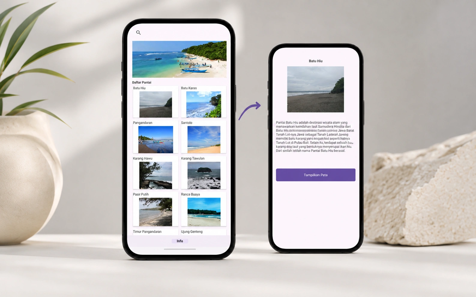 MyPariwisata Android mockup 1