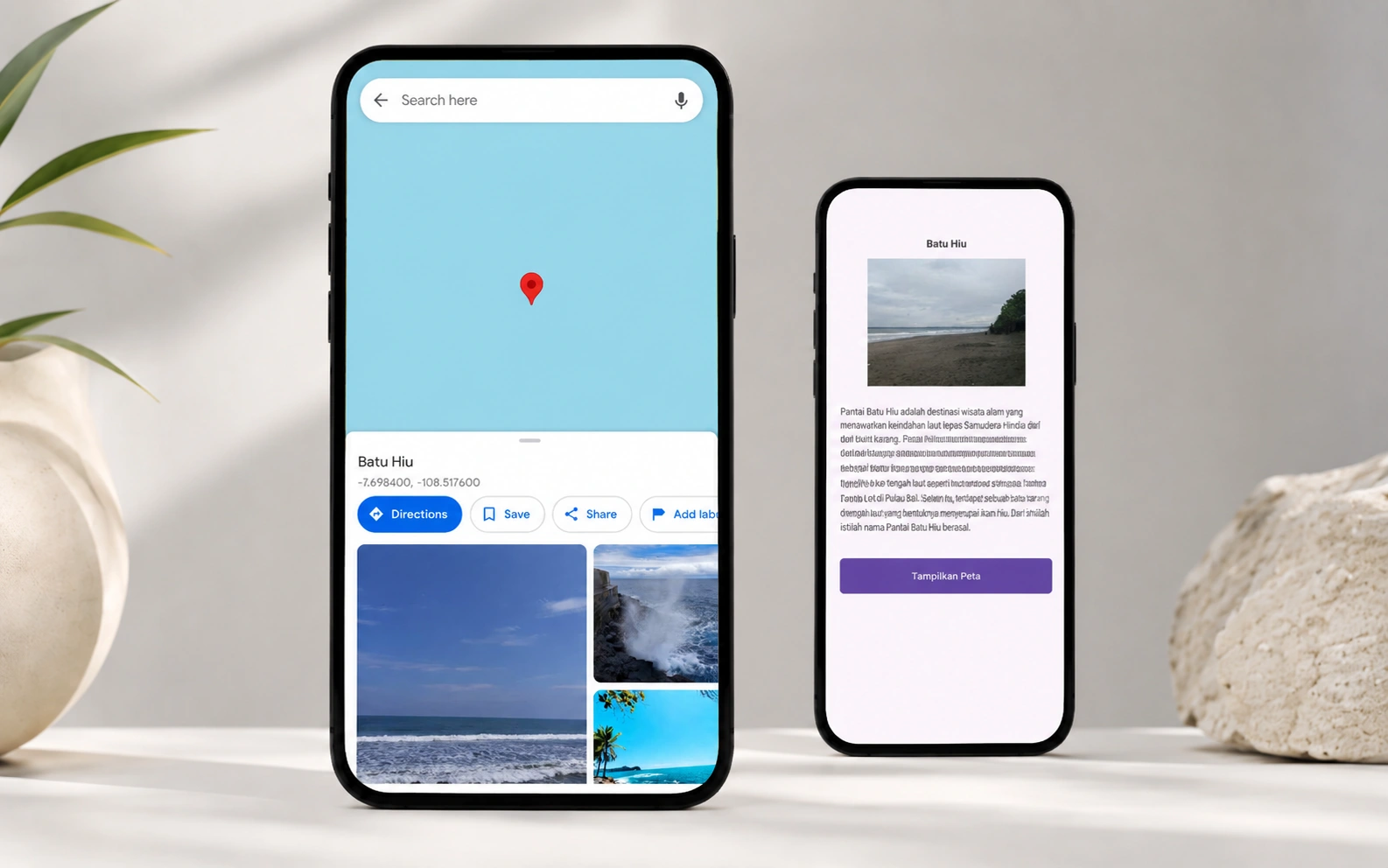 MyPariwisata Android mockup 2